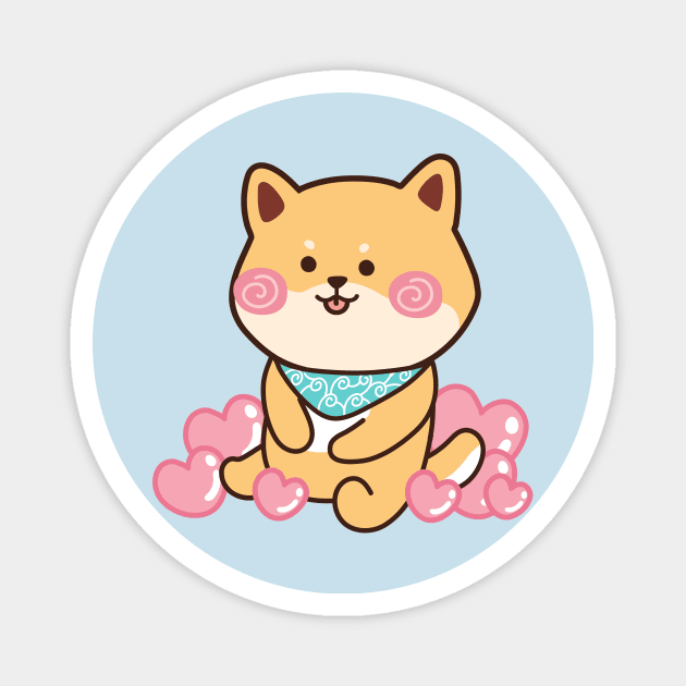 Cute shiba inu akita inu shibainu akitainu Magnet by crocozen